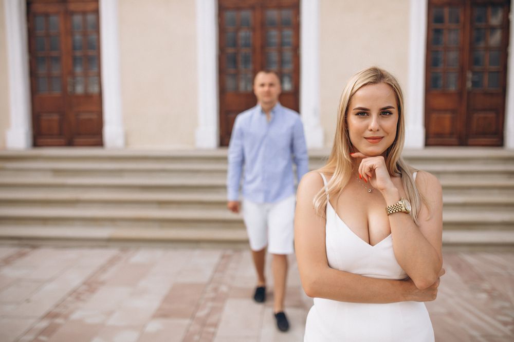 Young couple future bride and groom